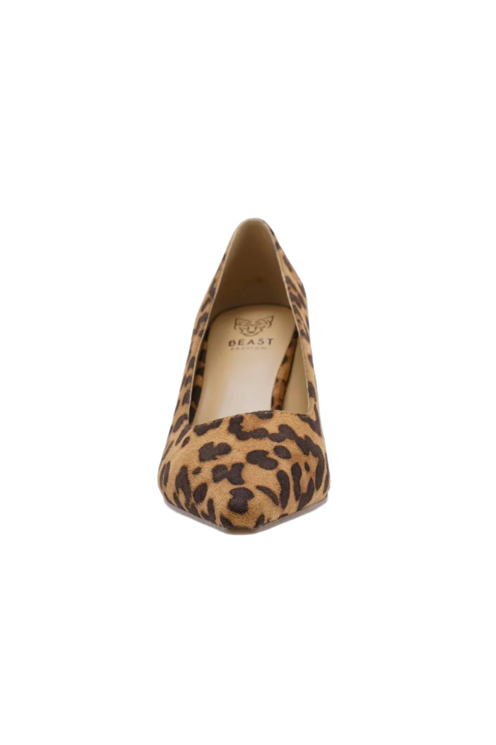 Faux Suede Leopard Point Toe Pumps - DUMBFRESHCO