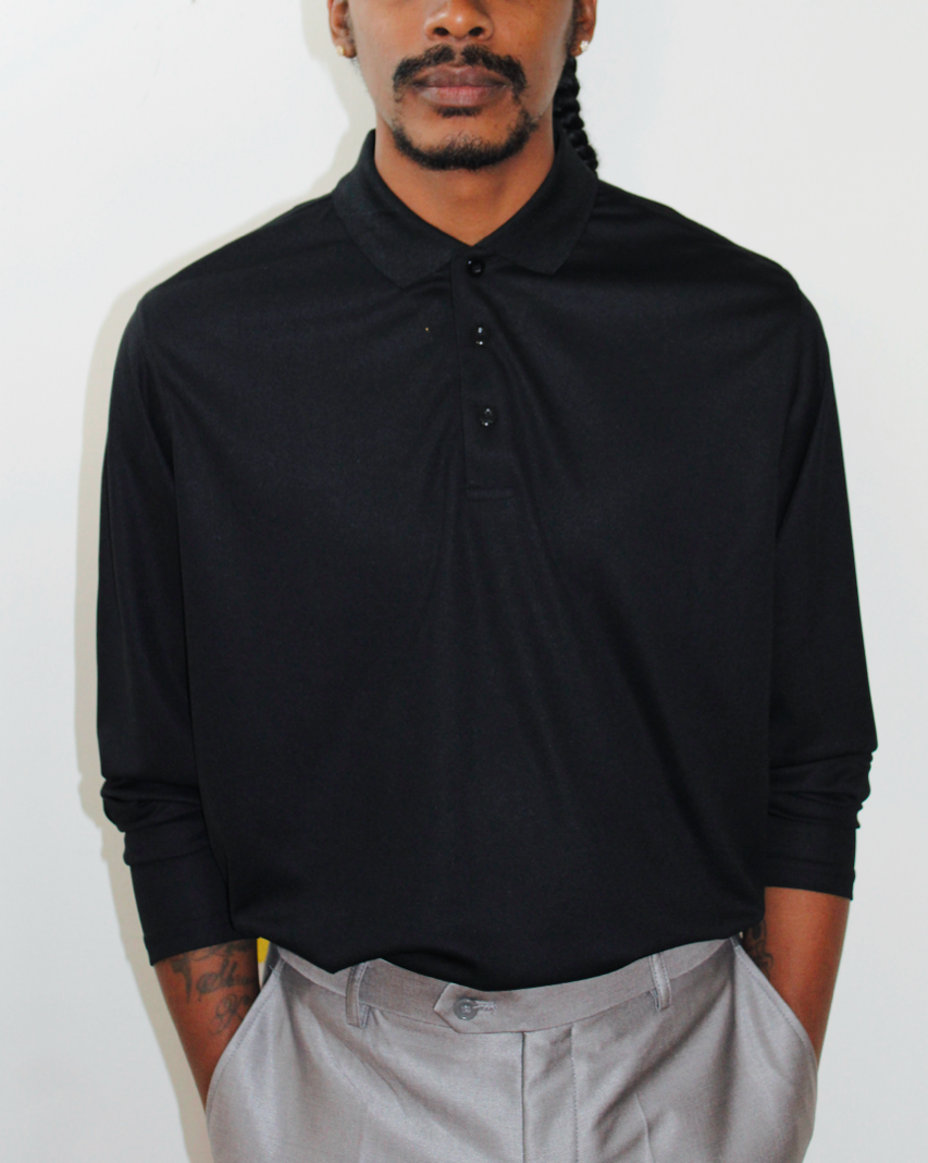 Performance Long Sleeve Polo Shirt - DUMBFRESHCO