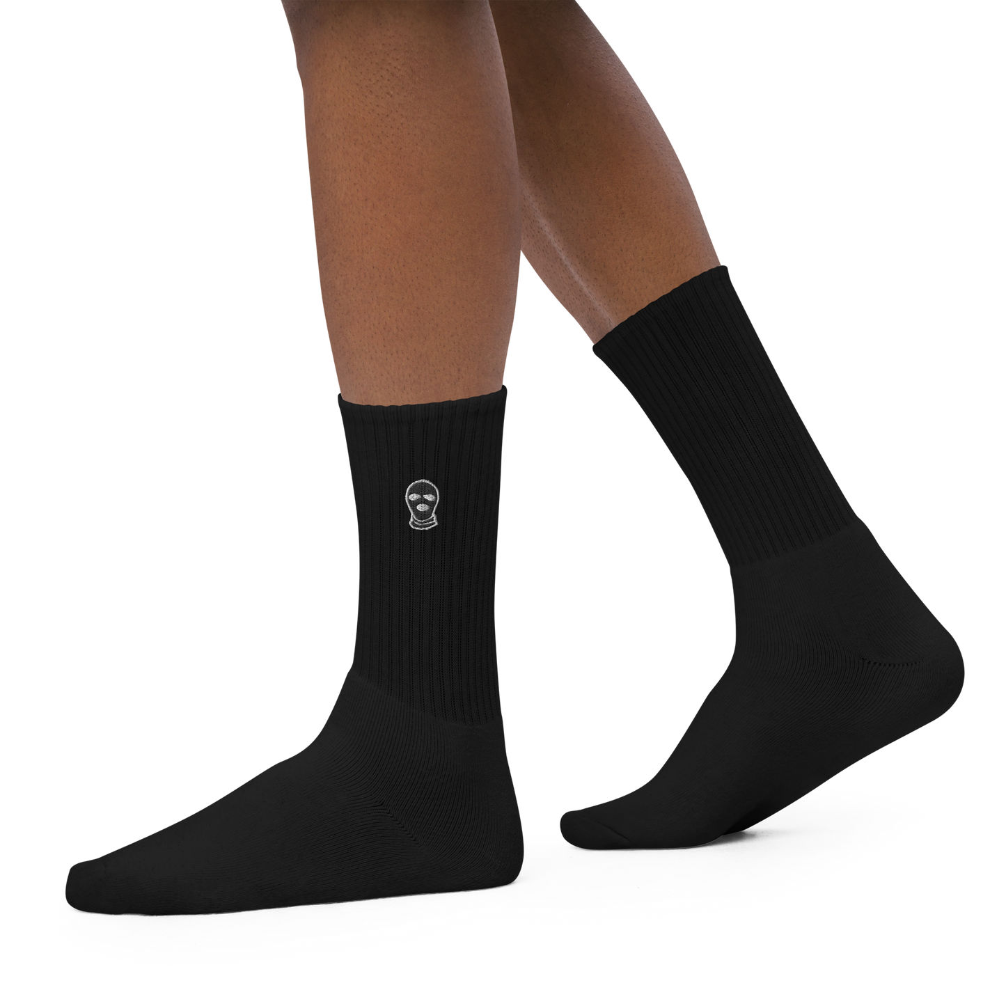 Classic Ski Mask Embroidered socks - DUMBFRESHCO