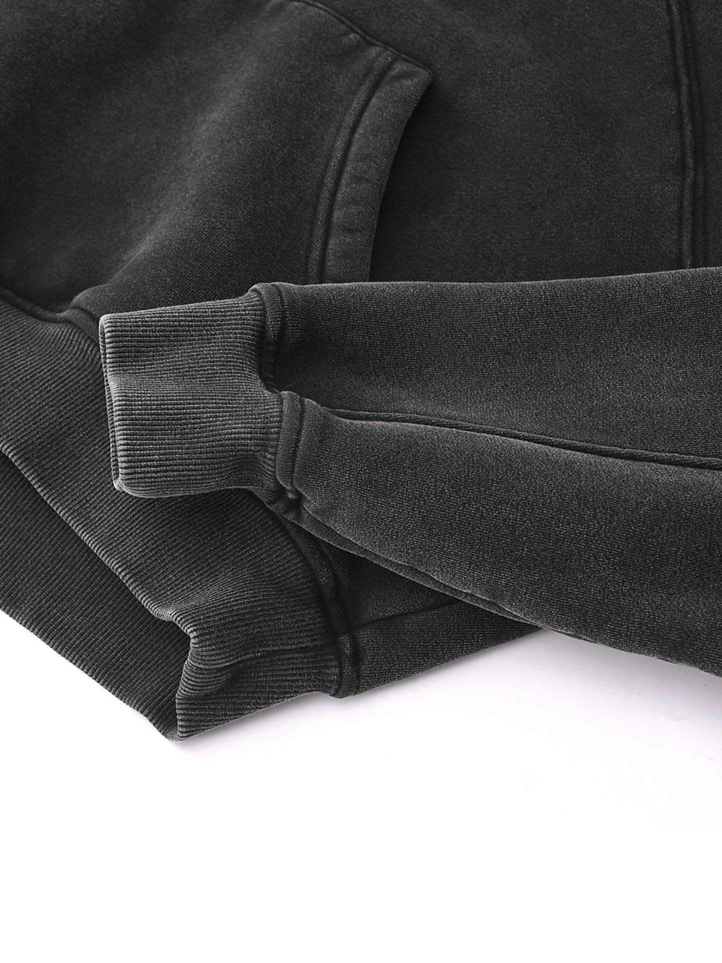 Washed Cropped Hoodie - DUMBFRESHCO