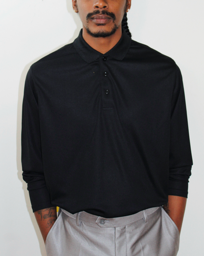 Performance Long Sleeve Polo Shirt - DUMBFRESHCO