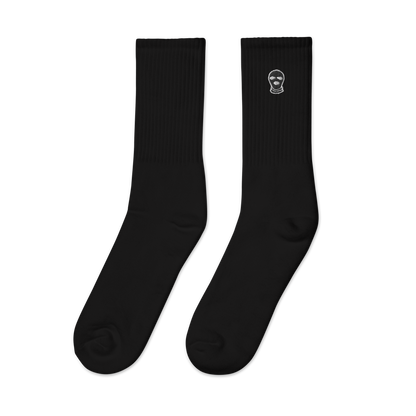 Classic Ski Mask Embroidered socks - DUMBFRESHCO