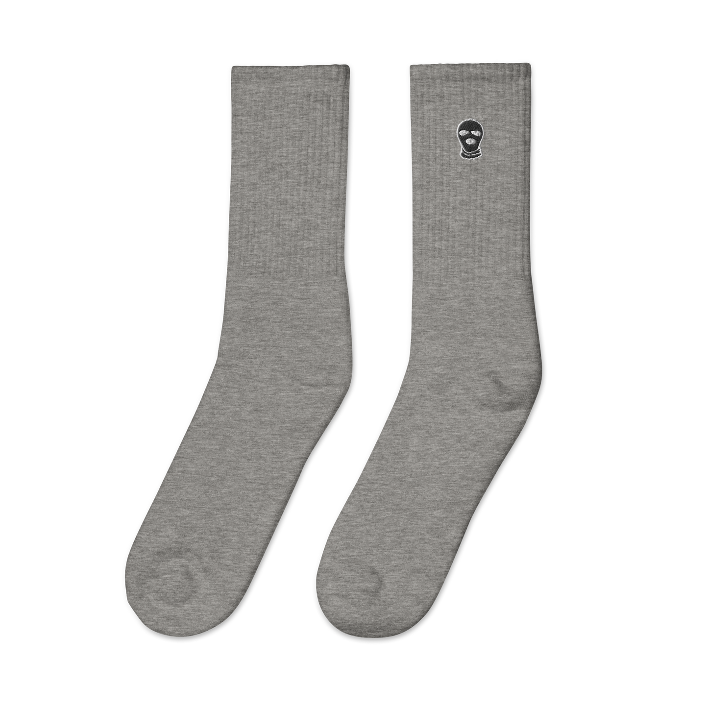 Classic Ski Mask Embroidered socks - DUMBFRESHCO