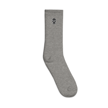 Classic Ski Mask Embroidered socks - DUMBFRESHCO
