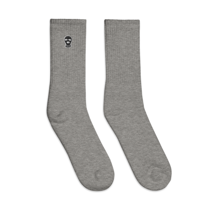 Classic Ski Mask Embroidered socks - DUMBFRESHCO