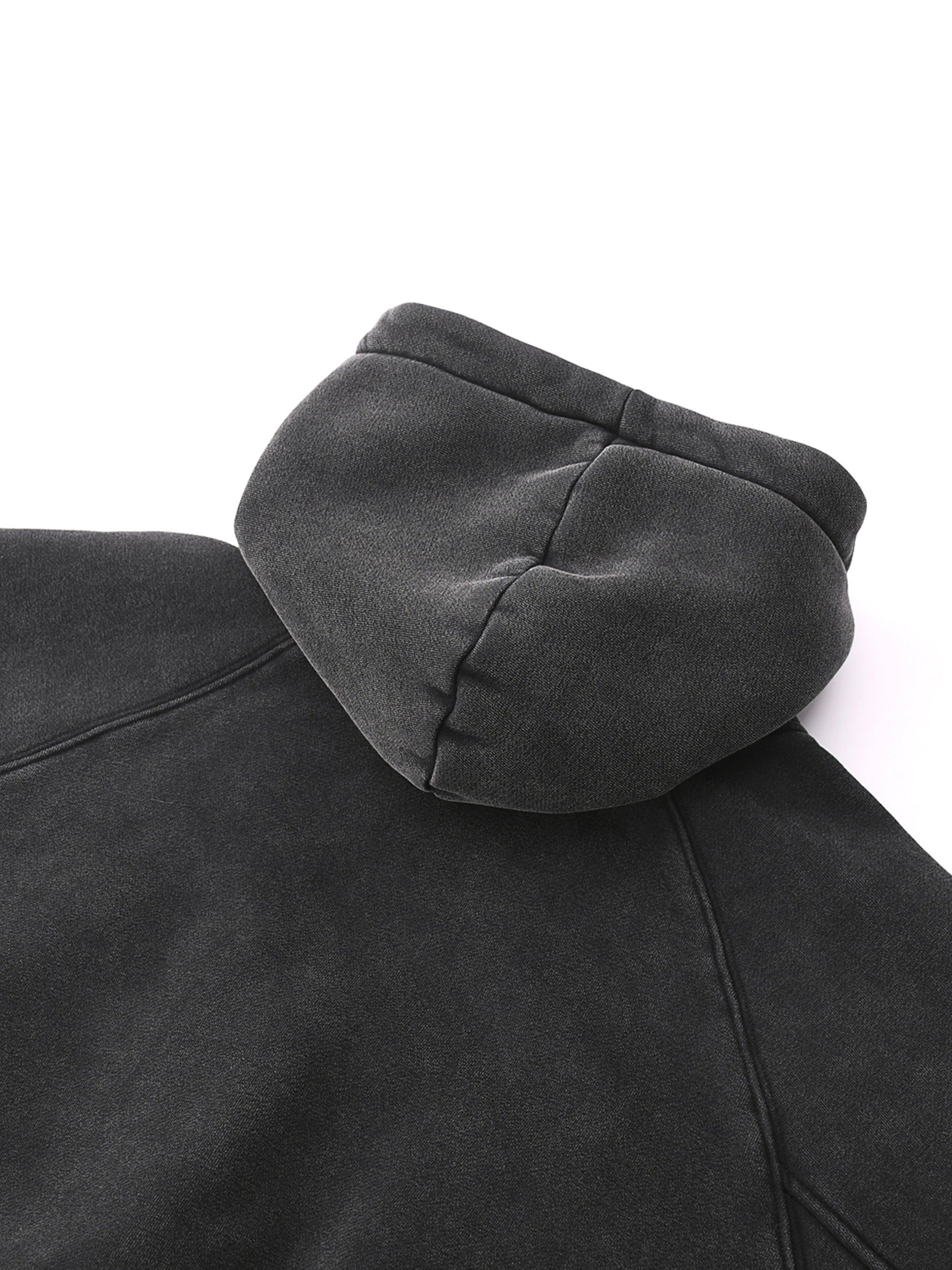 Washed Cropped Hoodie - DUMBFRESHCO