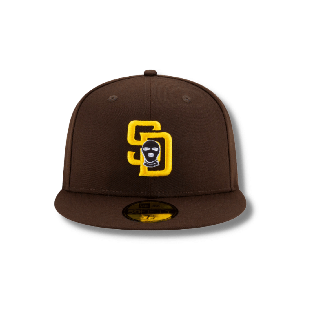 Brown San Diego Padres fitted baseball hat - DUMBFRESHCO