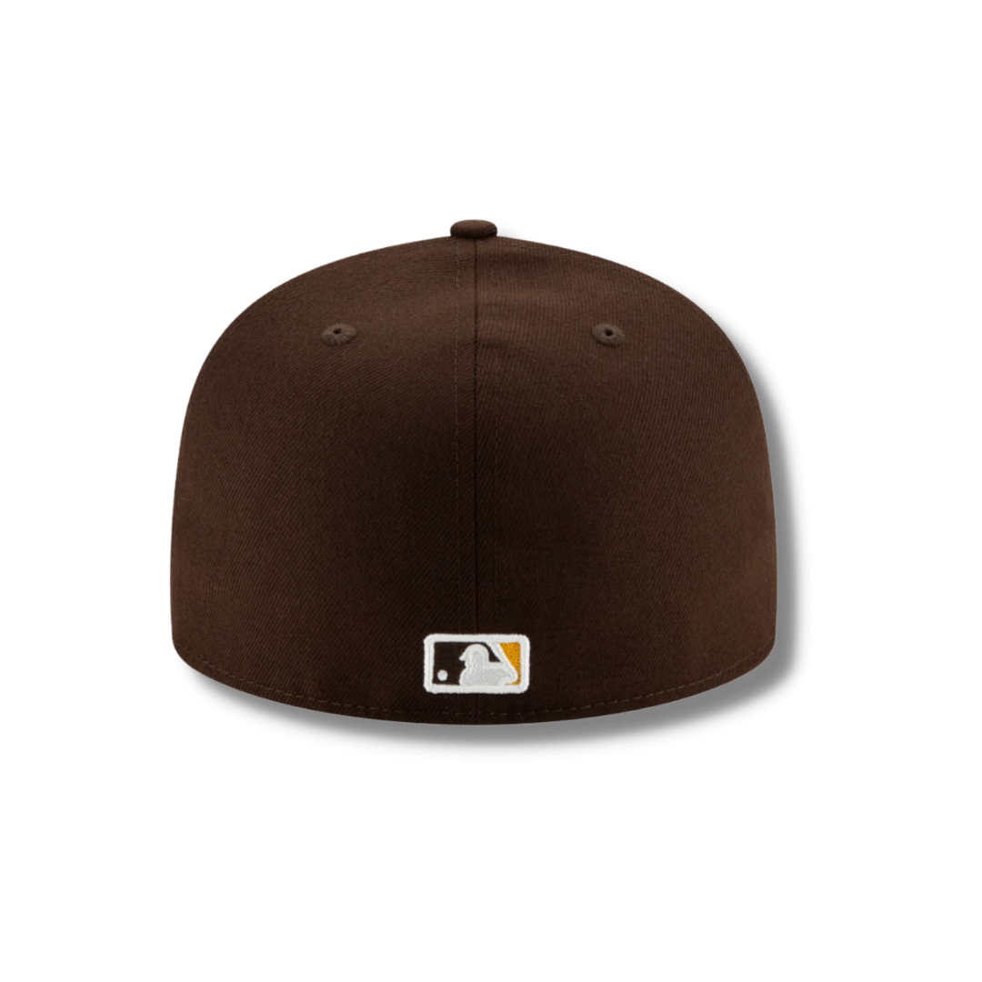 Brown San Diego Padres fitted baseball hat - DUMBFRESHCO